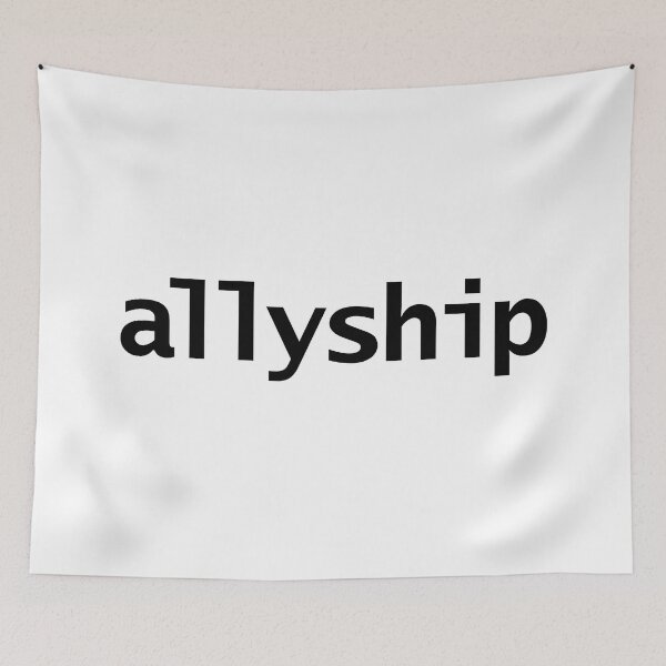 Item preview, Allyship Text in Black Minimal Typography designed and sold by ellenhenry.