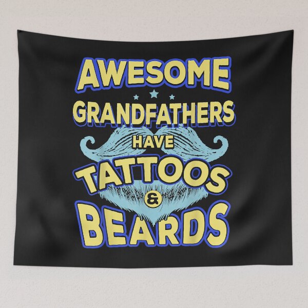 Item preview, Mens Fathers Day Tee - Awesome Grandfathers Have Tattoo And Beard designed and sold by luciaaljudith.