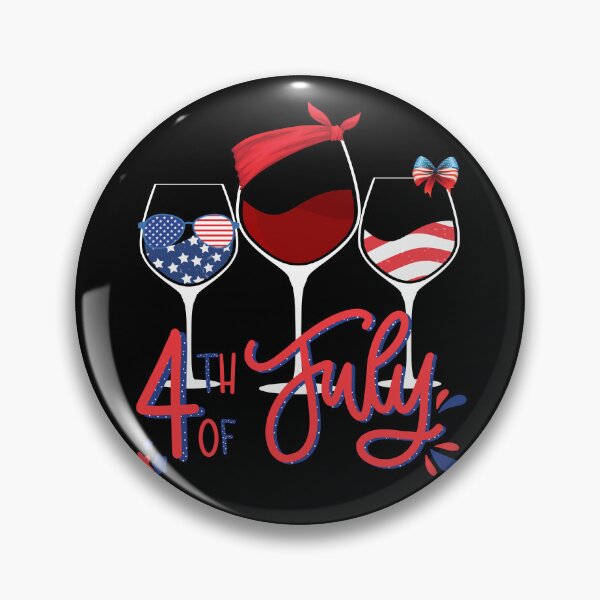 Item preview, Red Wine & Blue 4th of July wine Red White Blue Wine Glasses designed and sold by diip.
