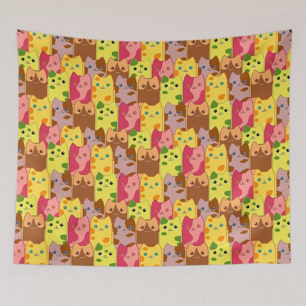 Item preview, Kawaii Pixel Cat Repeat Pattern designed and sold by With Love, InspireMari.