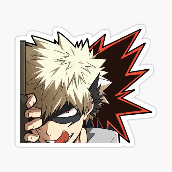 My Hero Academia Bakugo Katsuki Peeker Sticker For Sale By Klaradesigns Redbubble 3649