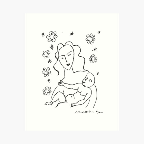 Matisse | Virgin and Child on Starry Ground, 1951 Artwork Reproduction Art Print