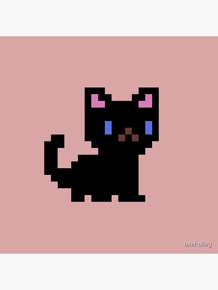 Hama beads: Imán gato negro.