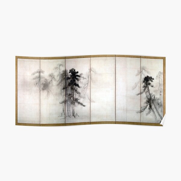 Hasegawa Tōhaku Pine Trees Poster