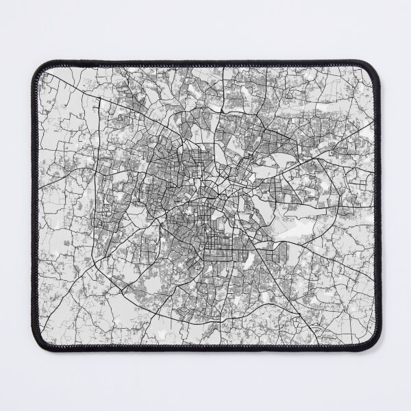 Artikelvorschau, Bengaluru Stadtplan von Karnataka, Indien - Licht entworfen und verkauft von deMAP.