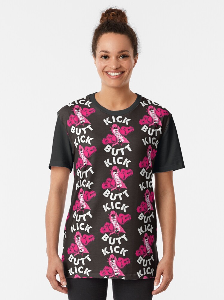 Kick Cancers Butt Breast Cancer Awareness T Shirt By Inspirationalt Redbubble