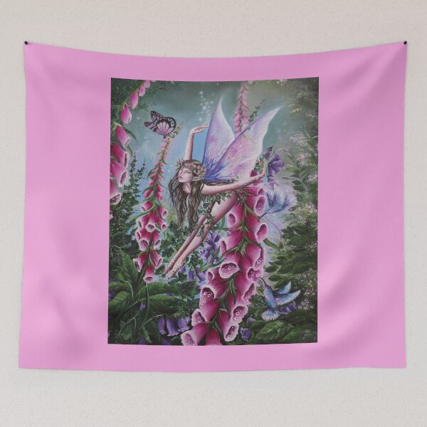 Item preview, Foxglove fairy faerie fantasy elf pixie butterfly designed and sold by Gabriella  Szabo.
