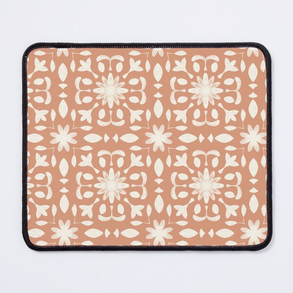 Item preview, symmetrical abstract pattern light brown and cream designed and sold by MaddaMom.