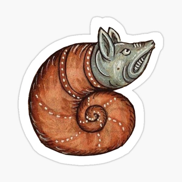 Vista previa del artículo con la obra «Criatura medieval: caracol extraño», diseñado y vendido por Demonik-Art.