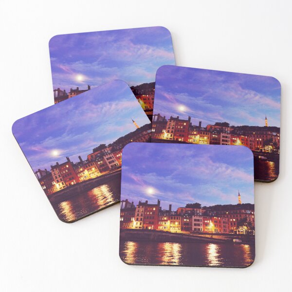 Item preview, Night Cityscape in Lyon France  designed and sold by CarolinaReina.