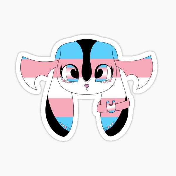 Trans Bunny Sticker