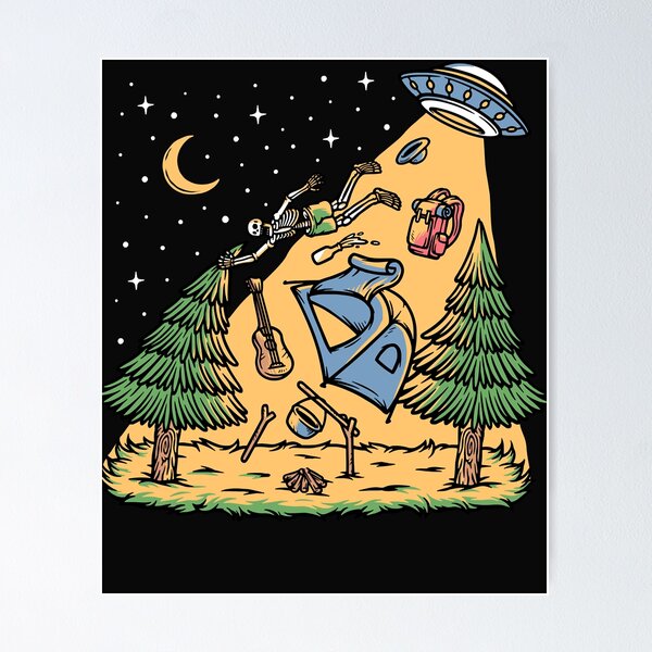 Item preview, summer adventure awaits camper funny alien designed and sold by Nena12312.