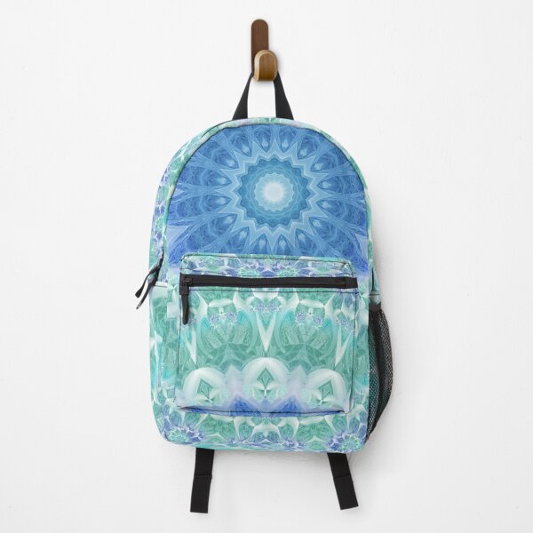 Item preview, Blue and Turquoise Mandala designed and sold by Kelly Dietrich Mandala & Fractal Art.