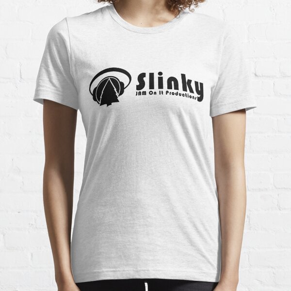 BLK-Slinky Banner Logo and Font Essential T-Shirt