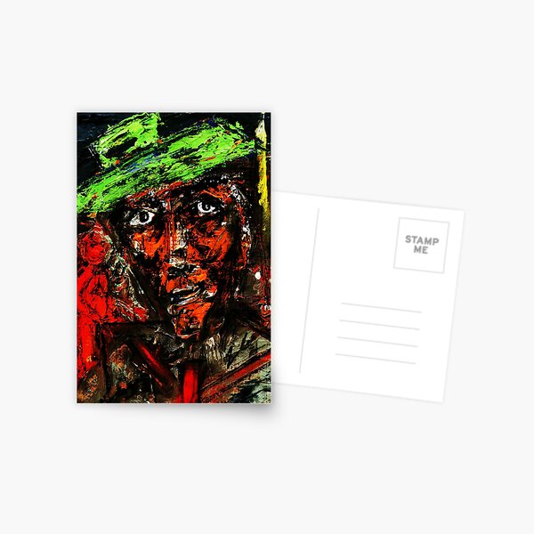 Red in Green Hat Postcard