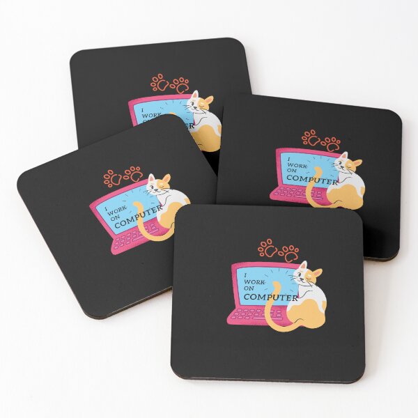 Item preview,  I work on computers cat funny  designed and sold by Cheeky Popp.