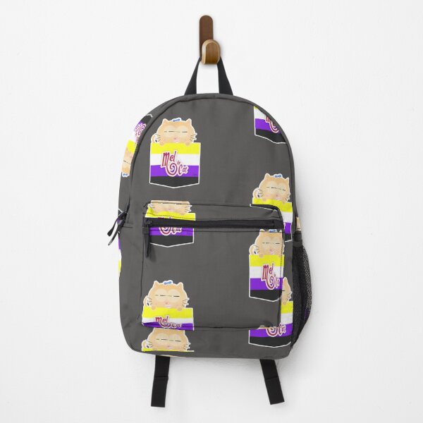Item preview, Mel the Cat Coming Out Pocket Non Binary Flag designed and sold by elisagavi.