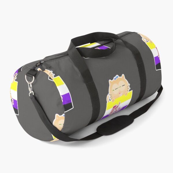 Item preview, Mel the Cat Coming Out Pocket Non Binary Flag designed and sold by elisagavi.