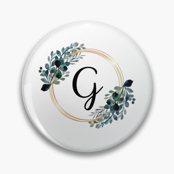 Item preview, Monogram Letter G | Laurels with Gold Borders designed and sold by JustSeasons.