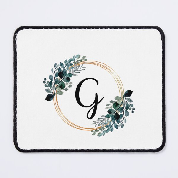 Item preview, Monogram Letter G | Laurels with Gold Borders designed and sold by JustSeasons.