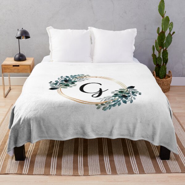 Item preview, Monogram Letter G | Laurels with Gold Borders designed and sold by JustSeasons.