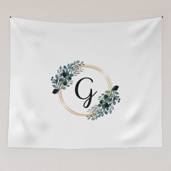 Item preview, Monogram Letter G | Laurels with Gold Borders designed and sold by JustSeasons.