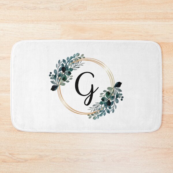 Item preview, Monogram Letter G | Laurels with Gold Borders designed and sold by JustSeasons.