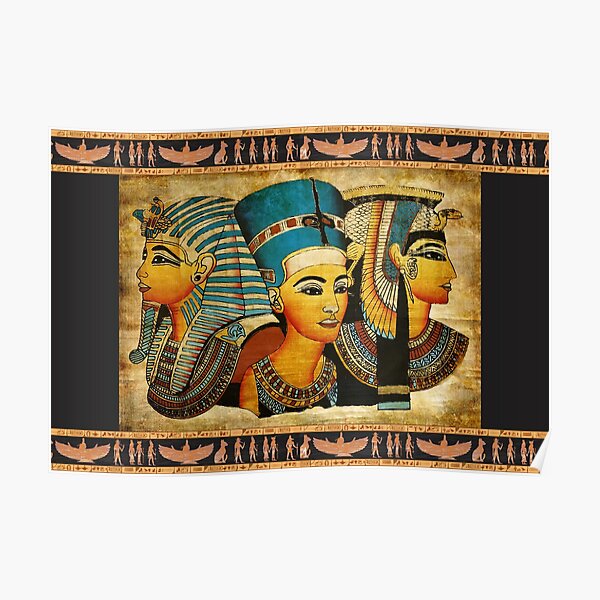 Goddess Egypt Papyrus Painting Poster