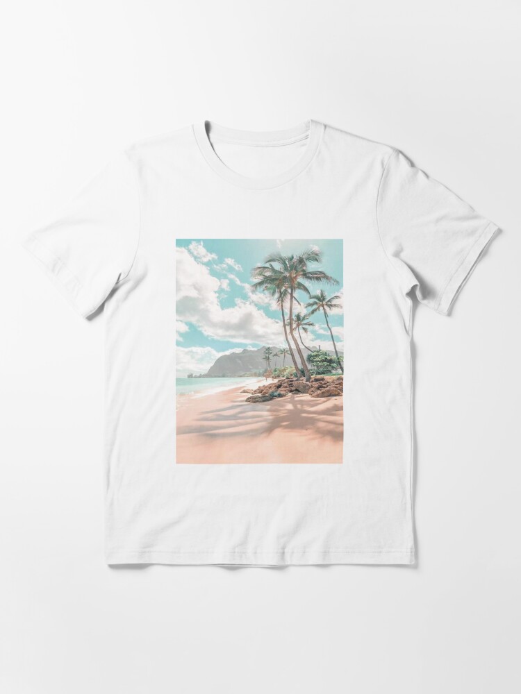 Hawaiian Shirt - Island Palms - White (Size: 3XL) - Tropaholic