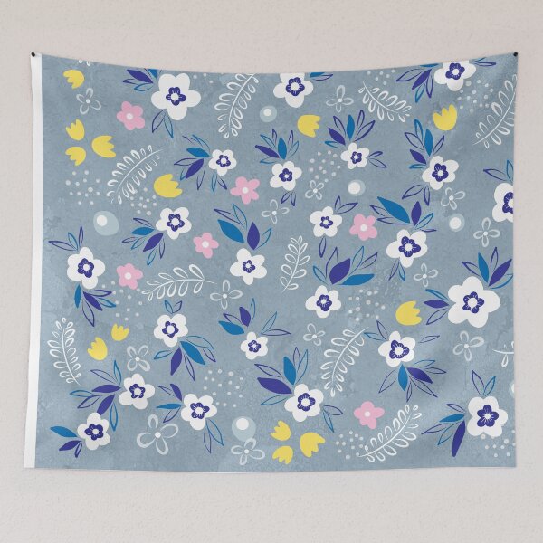Item preview, Little graphic flowers on Grey designed and sold by Dominiquevari.