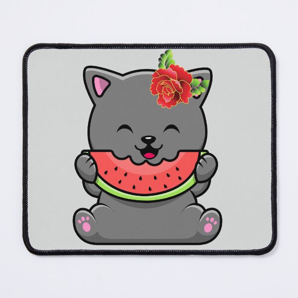Item preview, Cheerful cat eating pin. designed and sold by EMIPRINCESS.