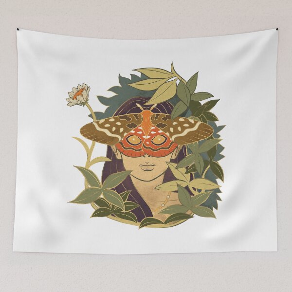 Item preview, Moth Mask Fairy Girl Woman Vintage Faecore Elements, fashion & creatures designed and sold by Scopestor.