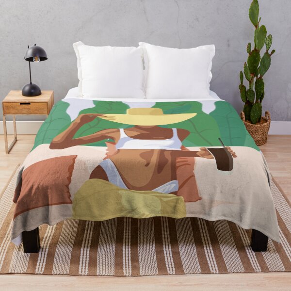 Item preview, Woman Enjoying A Drink In The Sun designed and sold by zykydesigns.