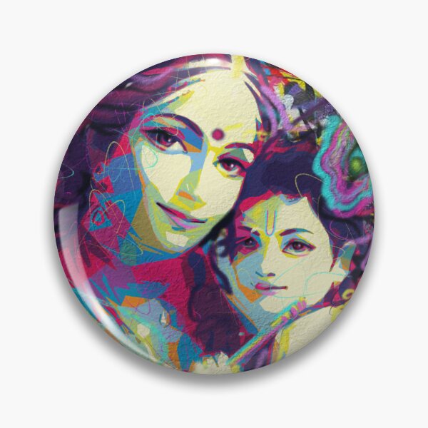Item preview, Colourful Abstract Graffiti Portrait of Yashoda Krishna designed and sold by gargeesuresh.