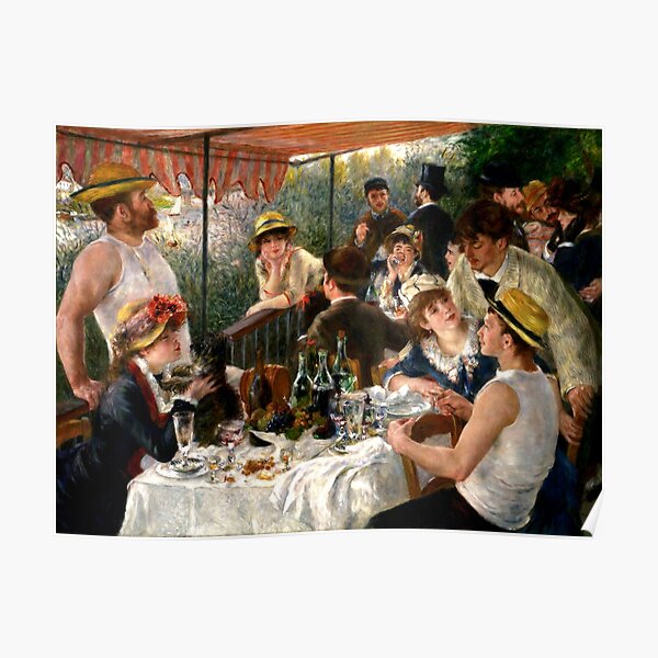 The lunch boaters auguste renoir Poster