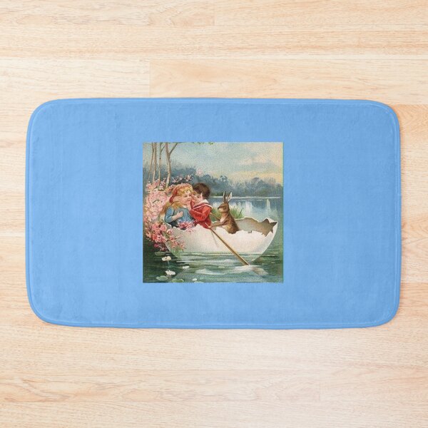 Item preview, Easter Victorian Scene - Children in egg boat with Bunny designed and sold by WigOutlet.