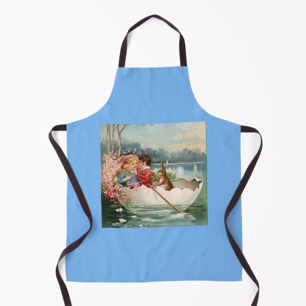 Item preview, Easter Victorian Scene - Children in egg boat with Bunny designed and sold by WigOutlet.