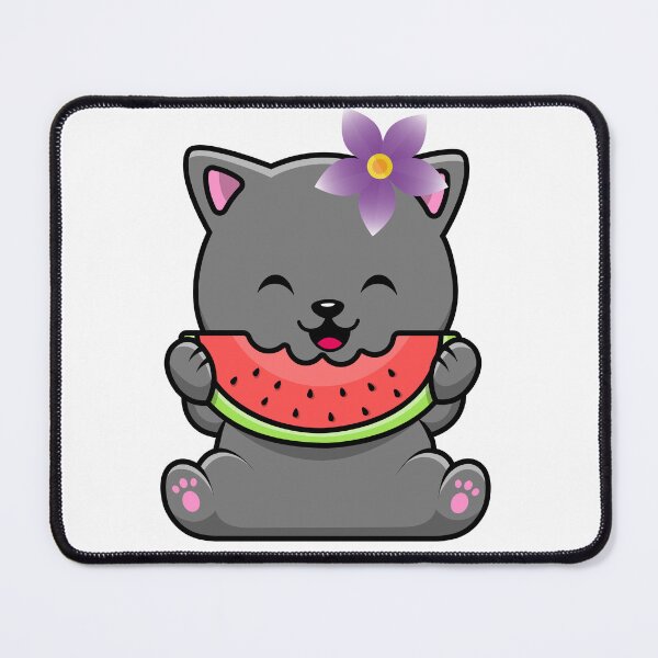Item preview, Cheerful cat eating pin. designed and sold by EMIPRINCESS.