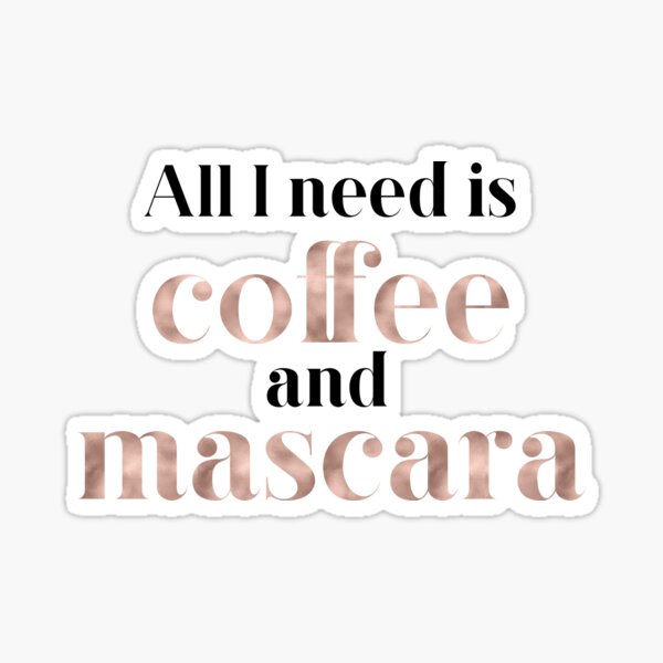 Item preview, Rose gold beauty - all I need is coffee and mascara designed and sold by peggieprints.