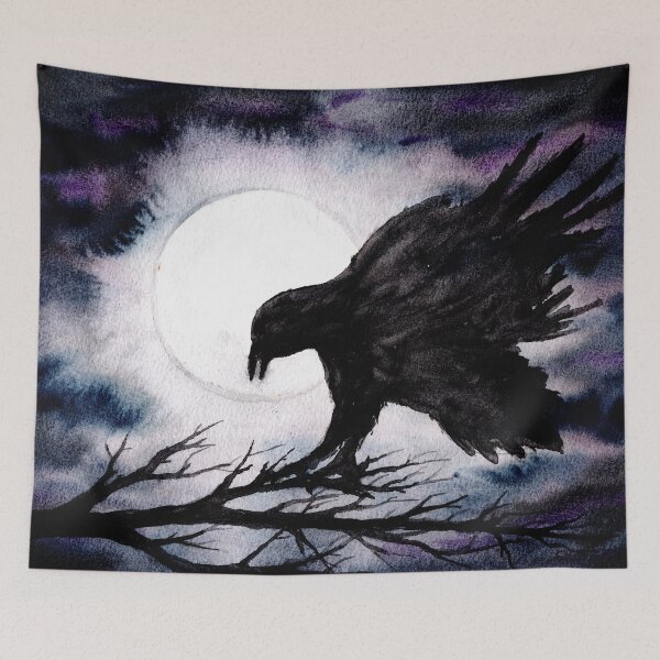 Item preview, Raven in the moonlight designed and sold by Sandra  Steinke.