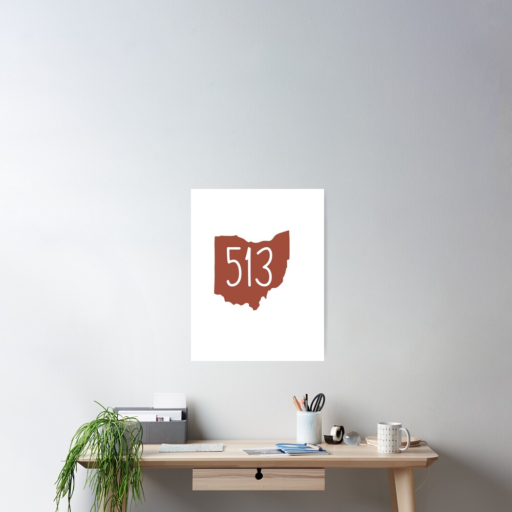 513-area-code-ohio-poster-for-sale-by-kathrynmstein-redbubble