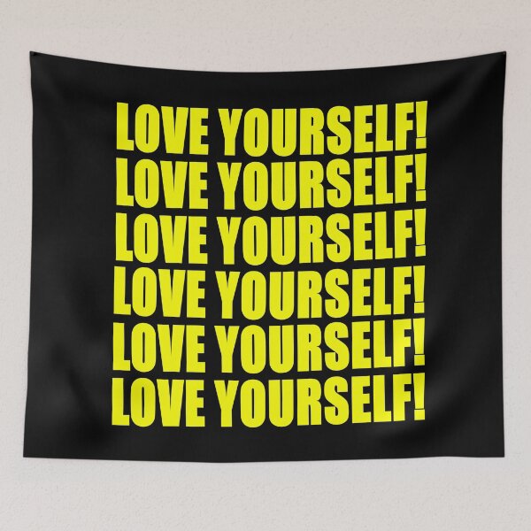 Item preview, Love yourself bold yellow and black designed and sold by DemonicGloom.