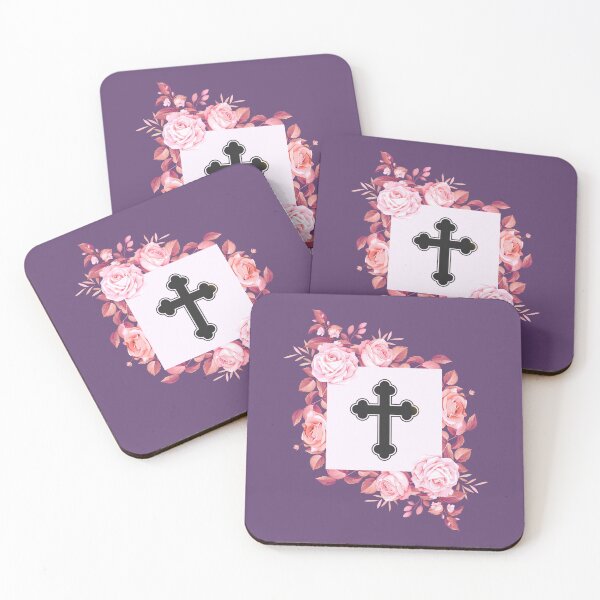 Item preview, Floral Christian Orthodox Cross Feminine designed and sold by theorthodoxpath.