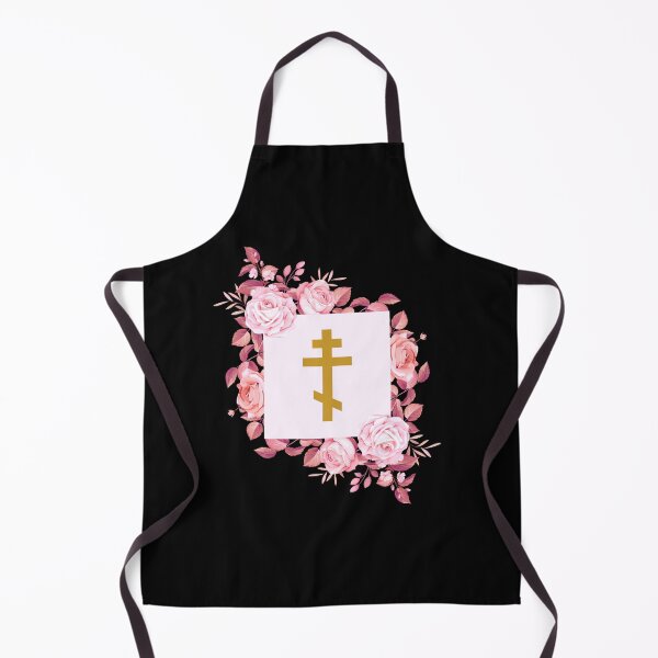 Item preview, Golden Floral Christian Orthodox Cross Feminine designed and sold by theorthodoxpath.