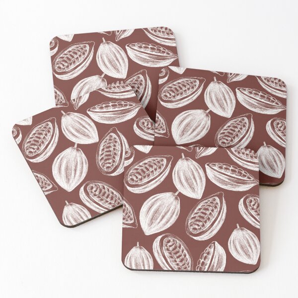 Item preview, Pencil pattern with cocoa pods. Inversion illustration designed and sold by hmorena.