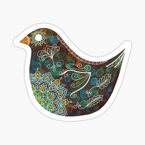 Bird with White Detail Sticker