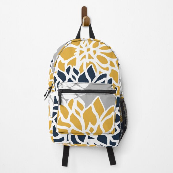 Artikelvorschau, Flower Blooms, Yellow, Grey, Navy entworfen und verkauft von meggydesigns.