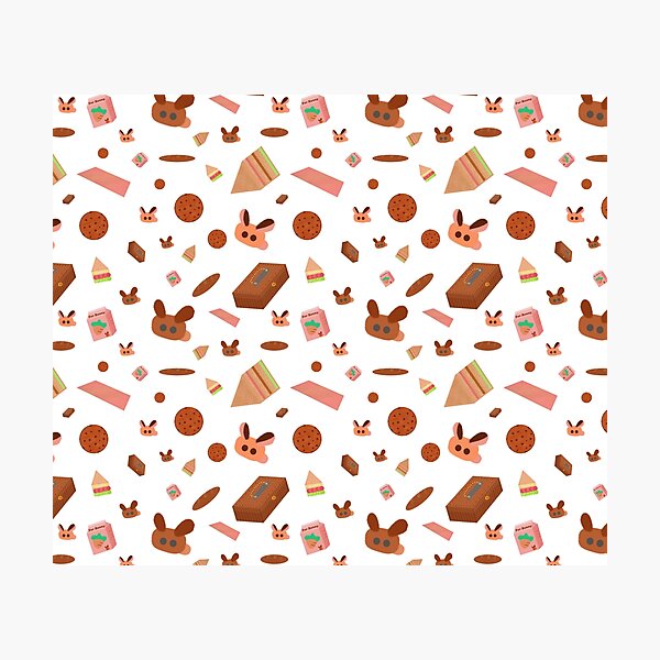 Item preview, Bunny Family's Picnic Pattern- White designed and sold by MILdecals.
