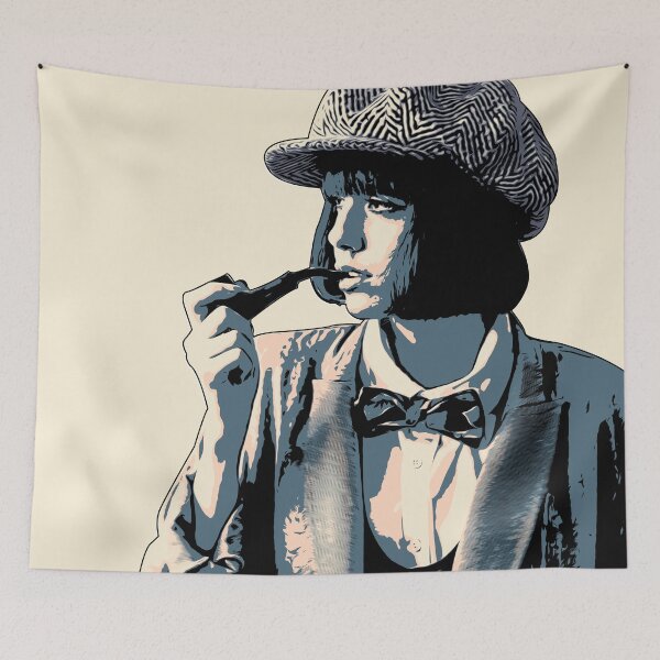 Item preview, Girl Smoking Corncob Pipe Vintage Pastel Themed designed and sold by boholoc0.