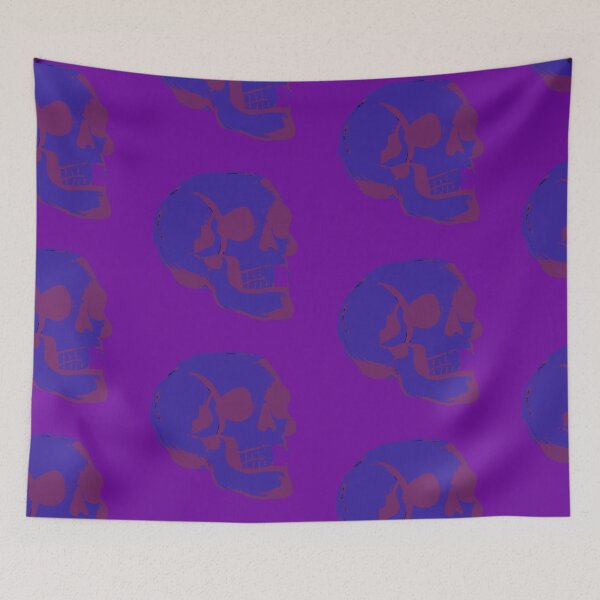 Item preview, Purple and Blue Skull designed and sold by ForTheFrogWar.